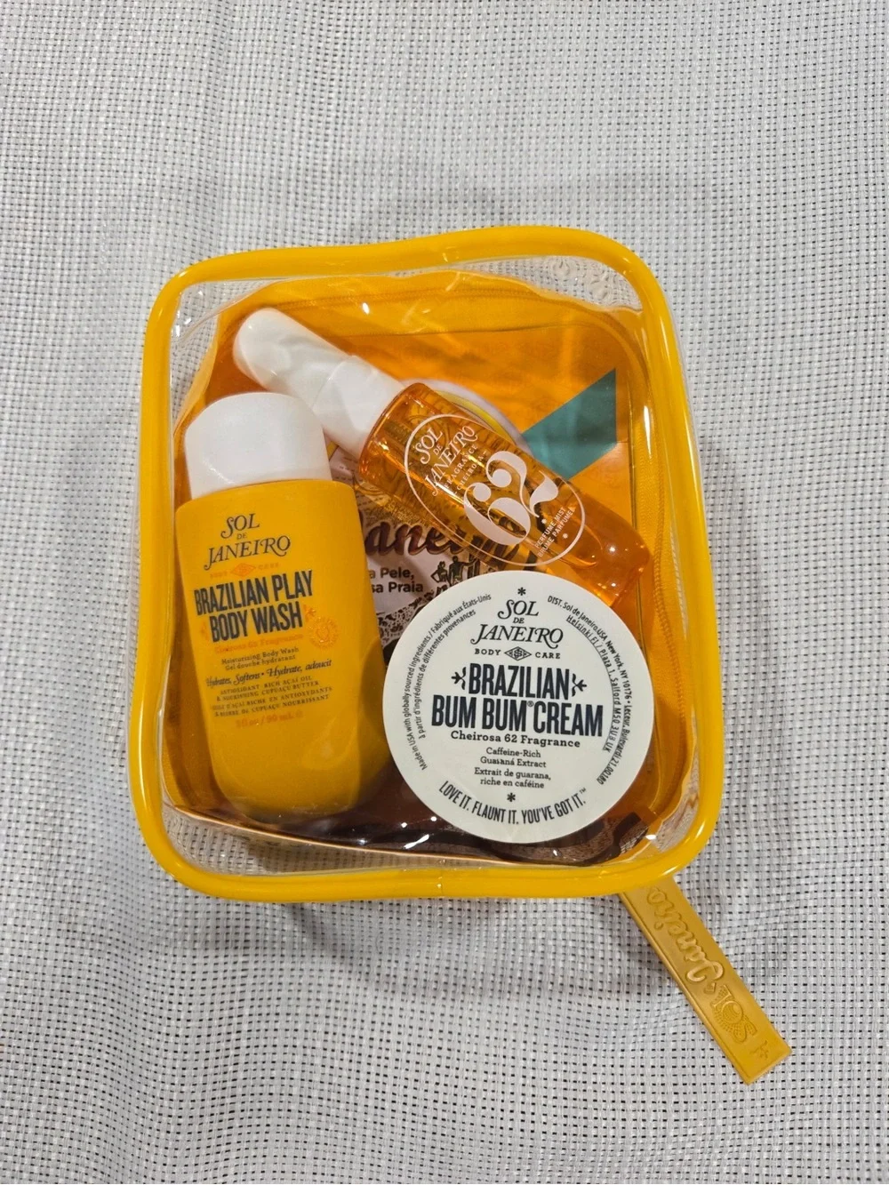 Sol de Janeiro Brazilian Play Body Wash & Bum Bum Cream Set Yellow lot 4pc gift